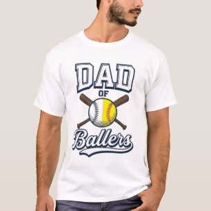 Vater der Baller Baseball Softball Vintage Design_ T-Shirt