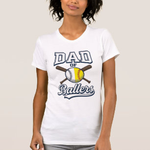 Vater der Baller Baseball Softball Vintage Design_ T-Shirt