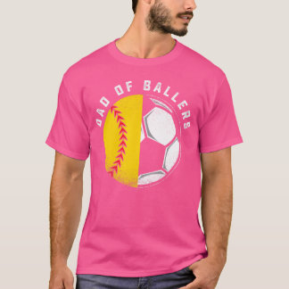Vater der Baller Pater Son Softball Soccer Player  T-Shirt
