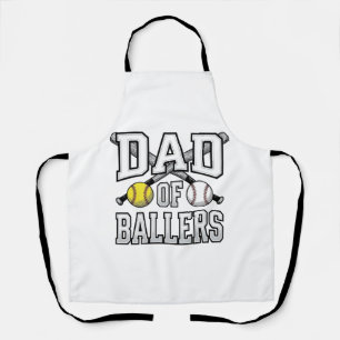 Vater der Baller Vintage Baseball Softball T-Shirt Schürze