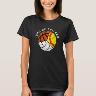 Vater der Ballers Herren Softball Volleyball Bask T-Shirt