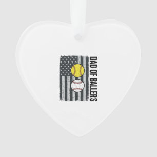 Vater der Ballers Softball Baseball Patriotisch Ornament