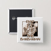 Vater der Barbarian Square-Taste Button (Vorne & Hinten)