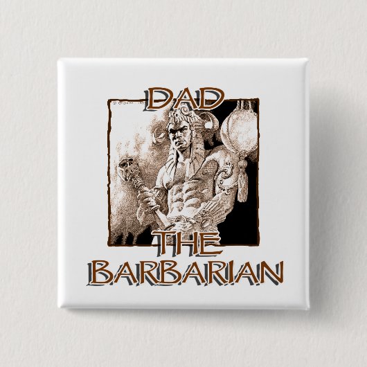 Vater der Barbarian Square-Taste Button (Vorderseite)