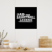 Vater der Basketball-Legende lustige Väter Tagesge Poster (Küche)