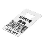 Vater der Braut auf der Suche nach Vater Shirt Geldbeutel Flaschenöffner (Vorderseite Schrägansicht)