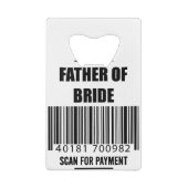 Vater der Braut auf der Suche nach Vater Shirt Geldbeutel Flaschenöffner (Rückseite)