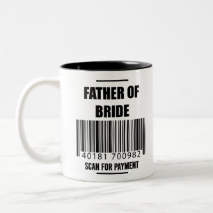 Vater der Braut auf der Suche nach Vater Shirt Zweifarbige Tasse