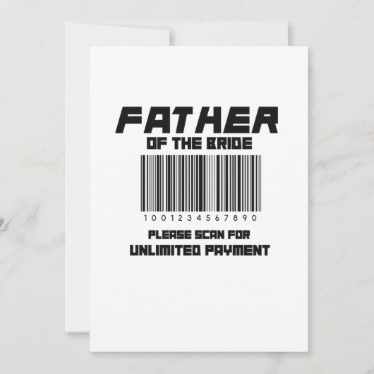 Vater der Braut Bitte suchen Sie nach Bezahlung (Vorderseite)