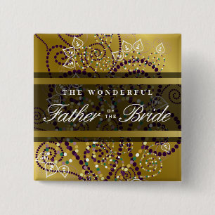 VATER DER BRAUT Boho Spirals Hochzeitsbutton Button