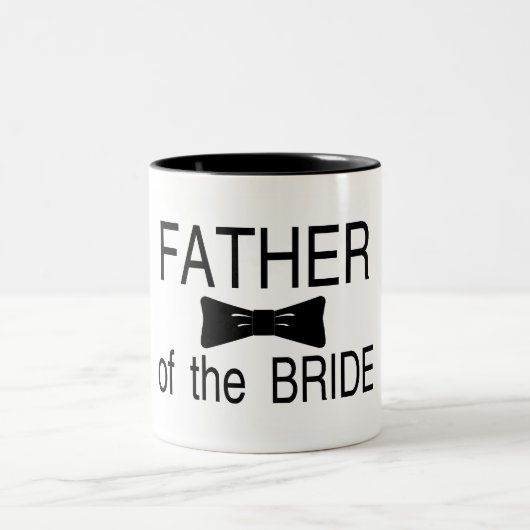 Vater der Braut Bowtie Zweifarbige Tasse (Mittel)