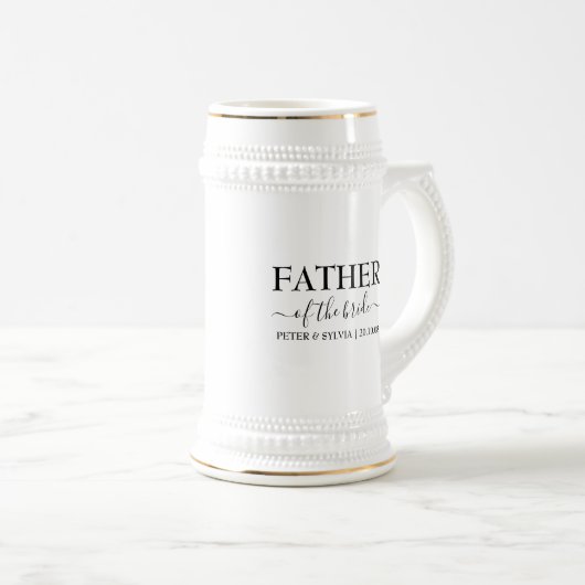 Vater der Braut-Braut-Sitte Bierglas (VorderseiteRechts)