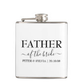 Vater der Braut-Braut-Sitte Flachmann (Vorderseite)