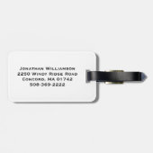 Vater der Braut Custom Wedding Modern Monogram Gepäckanhänger (Rückseite horizontal)