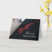 Vater der Braut danke Ihnen mit roter Krawatte und Karte (Gelbe Blume)