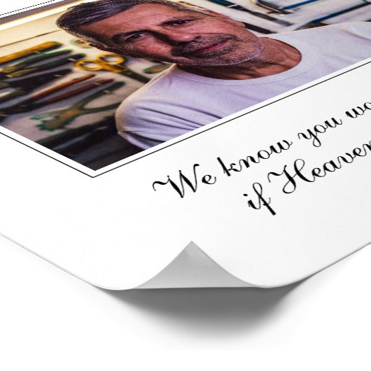 Vater der Braut Foto Gedenkstätte Hochzeit Poster (Ecke)