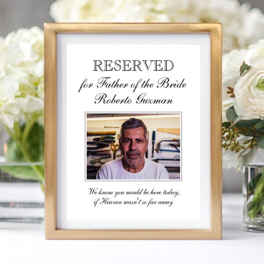 Vater der Braut Foto Gedenkstätte Hochzeit Poster