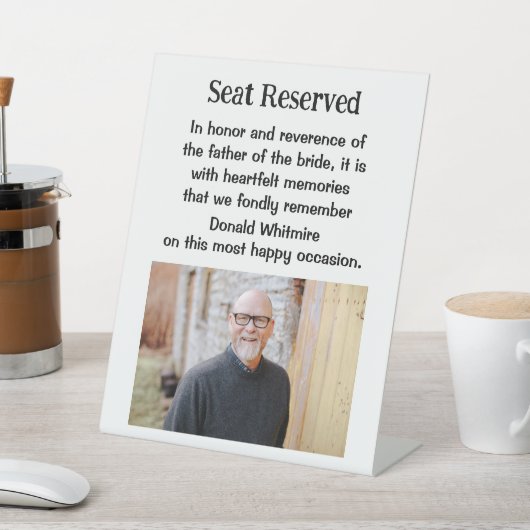 Vater der Braut Gedenkstätte für Hochzeiten Plaque Sockelschild (In SItu)