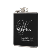 Vater der Braut Geschenk Elegant Monogram Classic Flachmann (Links)