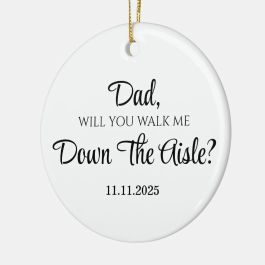 Vater der Braut Geschenk von Tochter, Vater Keramik Ornament (Links)