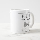 Vater der Braut: Heiratsdatum Jumbo-Tasse (Vorderseite Rechts)