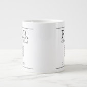 Vater der Braut: Heiratsdatum Jumbo-Tasse (Vorderseite)