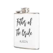 Vater der Braut Hochzeit Schwarz-weiß Flachmann (Links)