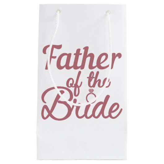 Vater der Braut Hochzeitfamilie Matching Kleine Geschenktüte (Vorderseite)