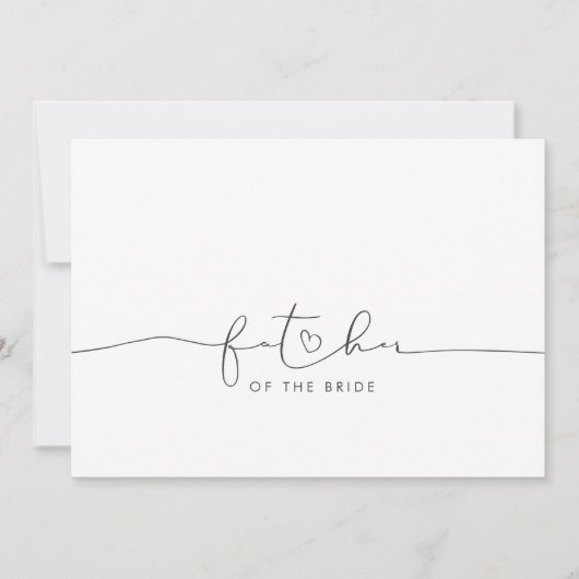 Vater der Braut Hochzeitserklärung (Vorderseite)