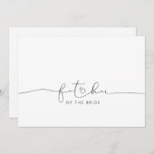 Vater der Braut Hochzeitserklärung (Vorne/Hinten)