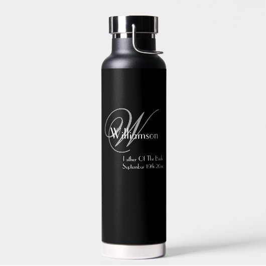 Vater der Braut Hochzeitsgeschenk Coole Monogramm Trinkflasche (Links)