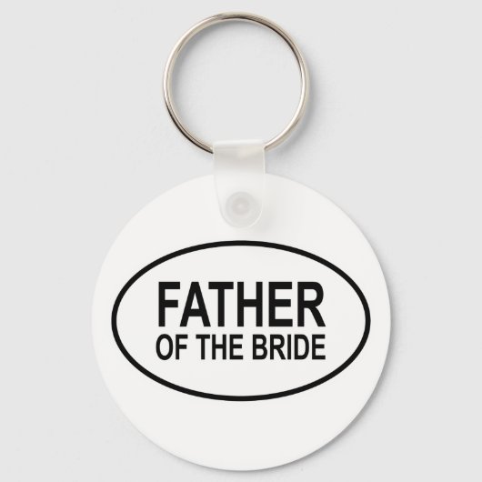 Vater der Braut-Hochzeitsoval Schlüsselanhänger (Vorderseite)
