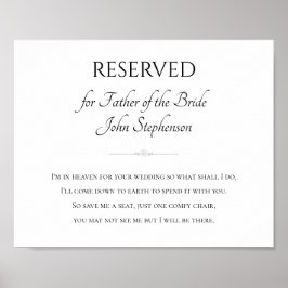 Vater der Braut Ich bin für deine Hochzeit im Himm Poster