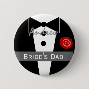 VATER der BRAUT individueller Nametux-Hochzeit Button