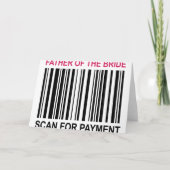 Vater der Braut Karte (Vorderseite)