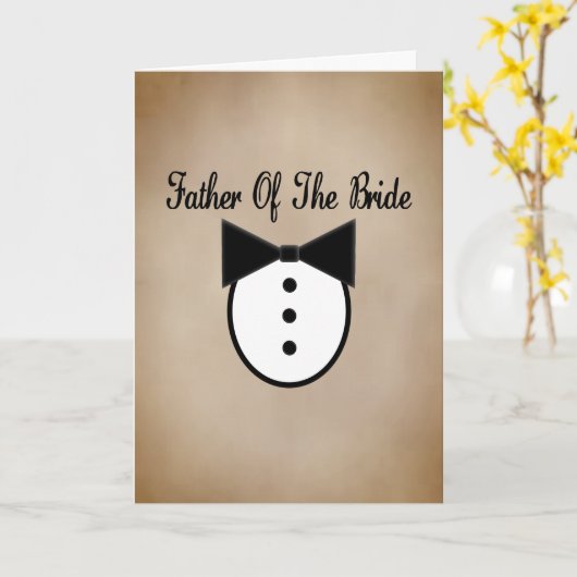 Vater der Braut Karte (Gelbe Blume)