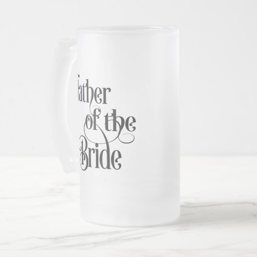 Vater der Braut Mattglas Bierglas (Vorderseite Links)