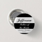 "Vater der Braut" mutige Streifen mit Namen u. Button (Vorne & Hinten)