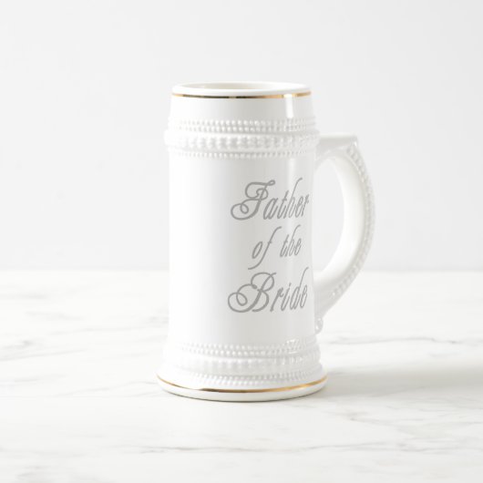 Vater der Braut-noblen Grau Bierglas (VorderseiteRechts)