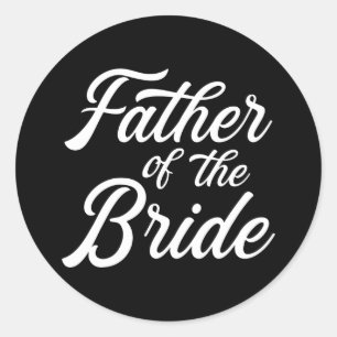 Vater der Braut Papa-Geschenk Hochzeit oder Jungge Runder Aufkleber