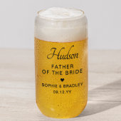 Vater der Braut Personalisierte Hochzeit Dosenglas