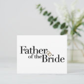 Vater der Braut Postkarte (Stehend Vorderseite)