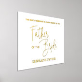 Vater der Braut reservierte Gedenkstätte Hochzeit Foliendrucke (Ablage )