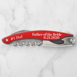 Vater der Braut Rote Gastgeschenk Hochzeit Corksch Kellnermesser