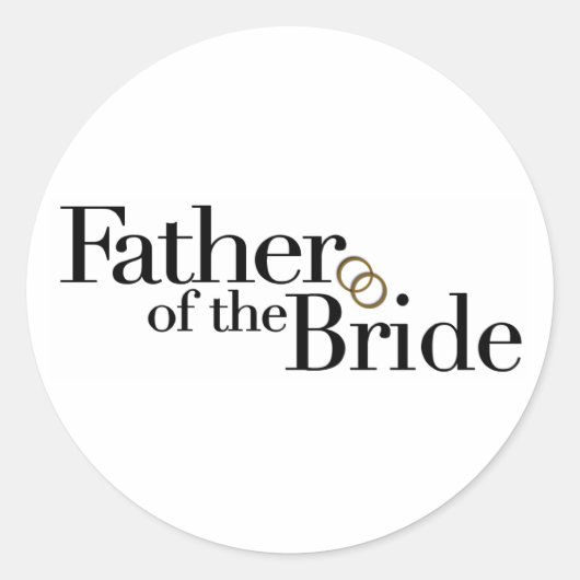 Vater der Braut Runder Aufkleber (Vorderseite)