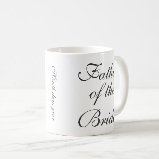 Vater der Braut Save the Date Custom Tasse (VorderseiteRechts)