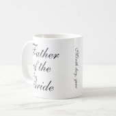 Vater der Braut Save the Date Custom Tasse (Vorderseite Links)
