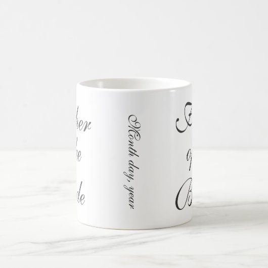 Vater der Braut Save the Date Custom Tasse (Mittel)