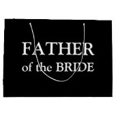 Vater der Braut Schwarz-weißen große Geschenktasch Geschenktüte (Rückseite)