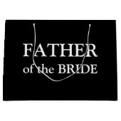 Vater der Braut Schwarz-weißen große Geschenktasch Große Geschenktüte (Vorderseite)